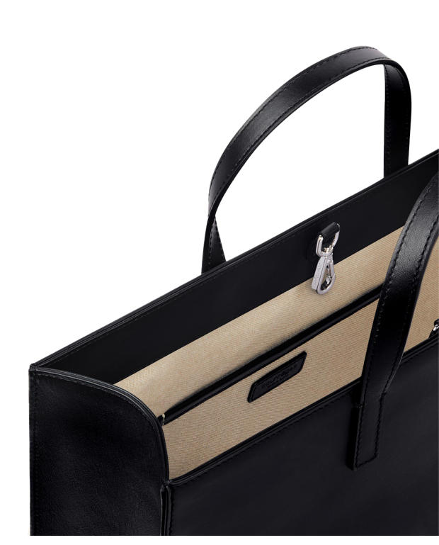 AC leather Tote Bag black AC leather Tote Bag black