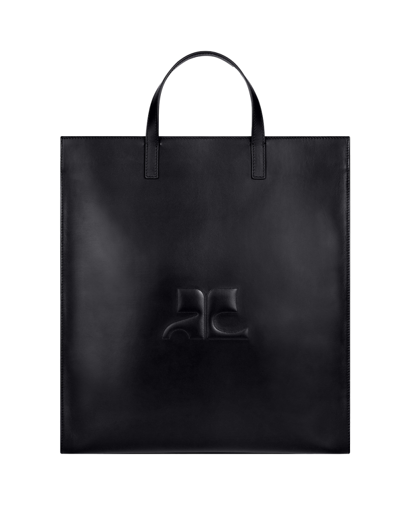 AC leather Tote Bag black AC leather Tote Bag black