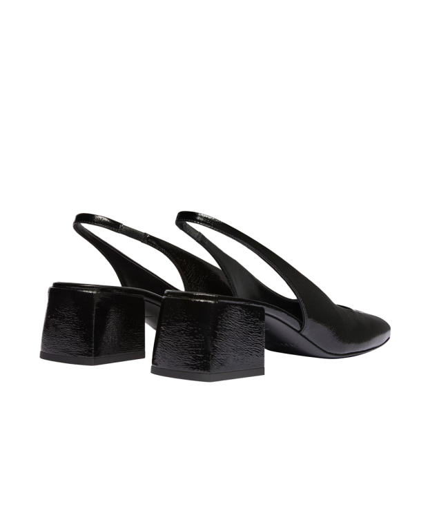 Slingbacks AC en vinyle noir Slingbacks AC en vinyle noir