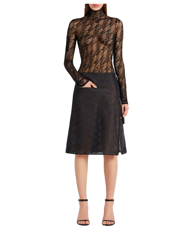 Lace Mockneck Top black Lace Mockneck Top black