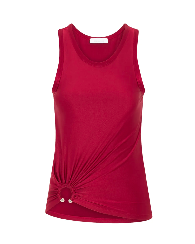 Débardeur en jersey rouge ruby Débardeur en jersey rouge ruby