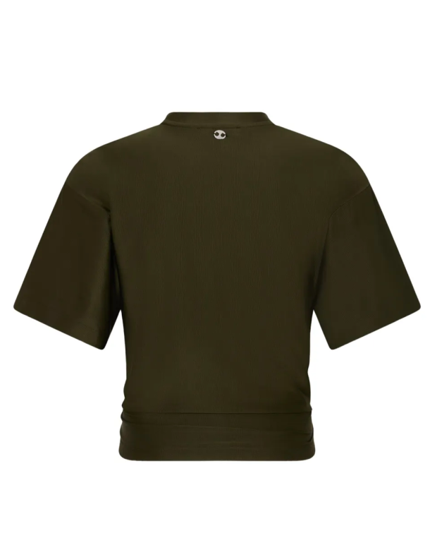 Cropped viscose Tee-shirt khaki Cropped viscose Tee-shirt khaki