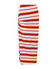 Stripes long Skirt cream/orange