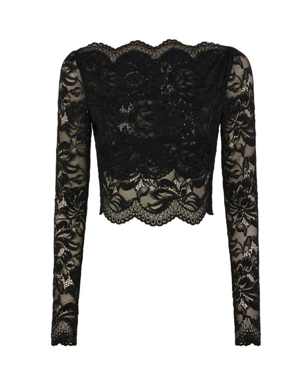 Crop Top in lace black Crop Top in lace black