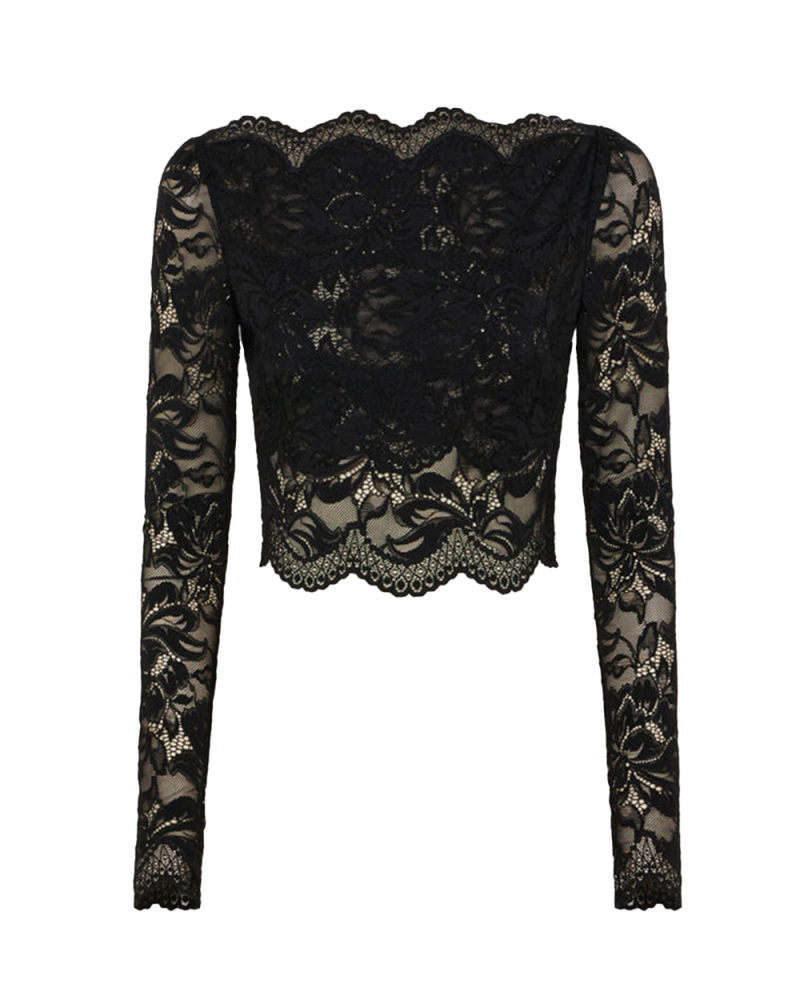Crop Top en dentelle noir Crop Top en dentelle noir