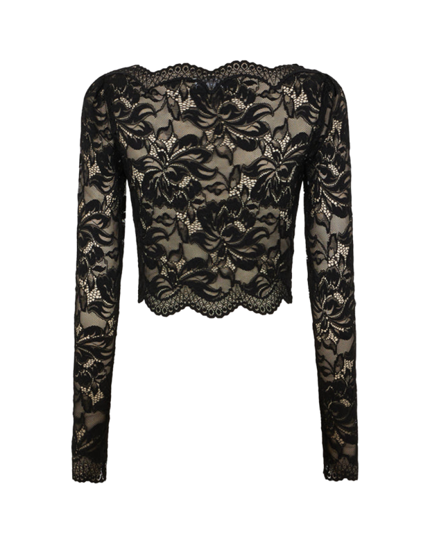 Crop Top in lace black Crop Top in lace black