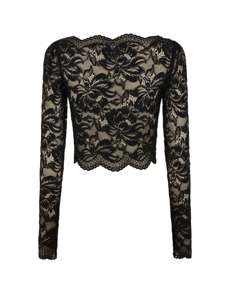 Crop Top en dentelle noir Crop Top en dentelle noir