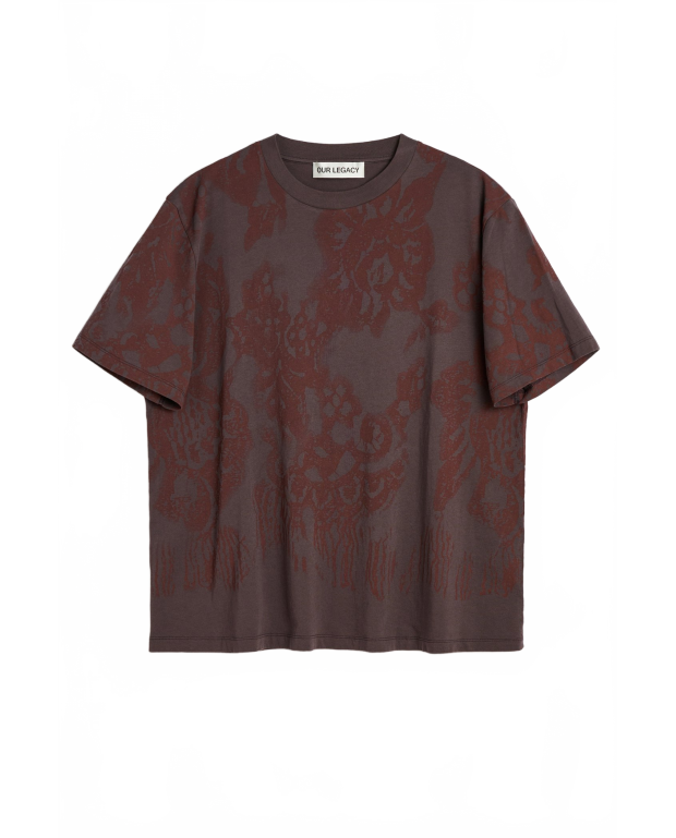 Box T-shirt - Our Legacy - Tasty Raisin Lace Stencil Box T-shirt - Our Legacy - Tasty Raisin Lace Stencil