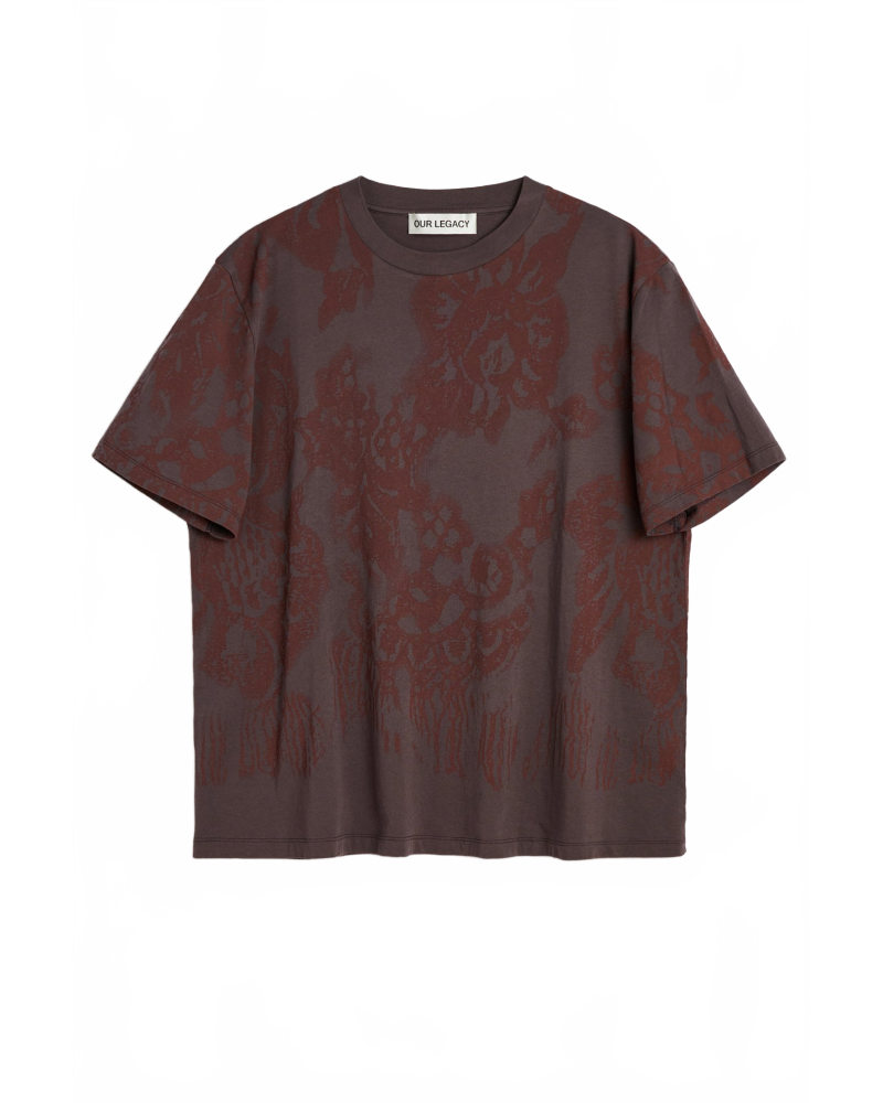Box T-shirt - Our Legacy - Tasty Raisin Lace Stencil Box T-shirt - Our Legacy - Tasty Raisin Lace Stencil