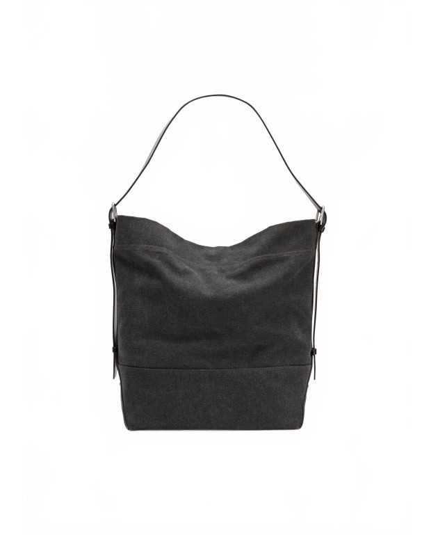 Belted Tote Bag - Lemaire - Ash Black Belted Tote Bag - Lemaire - Ash Black
