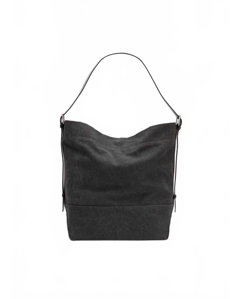 Belted Tote Bag - Lemaire - Ash Black Belted Tote Bag - Lemaire - Ash Black