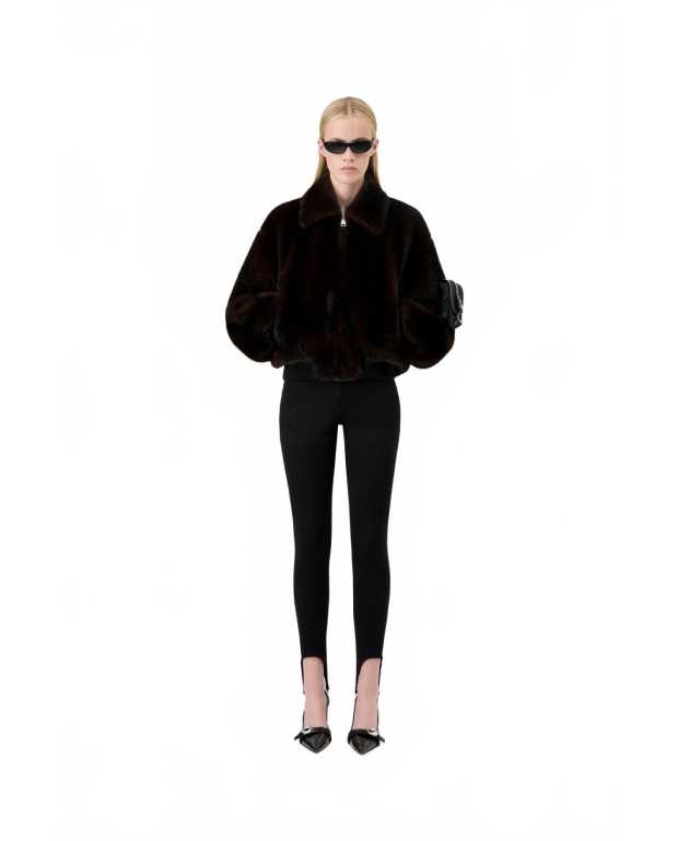 Faux Fur Bomber Jacket - Coperni - Brown Faux Fur Bomber Jacket - Coperni - Brown