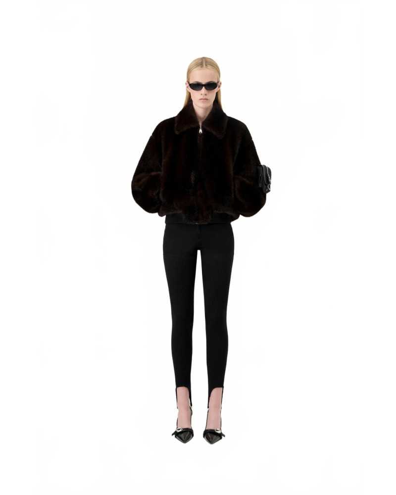 Faux Fur Bomber Jacket - Coperni - Brown Faux Fur Bomber Jacket - Coperni - Brown