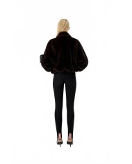 Faux Fur Bomber Jacket - Coperni - Brown Faux Fur Bomber Jacket - Coperni - Brown