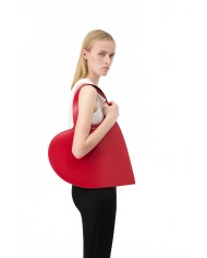 Heart Tote Bag - Coperni - Red
