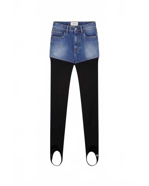 Hybrid Rib Denim Pants - Coperni - Black / Blue Vintage Hybrid Rib Denim Pants - Coperni - Black / Blue Vintage