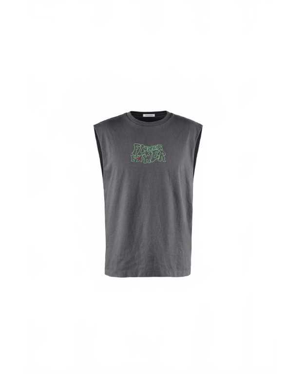 California Cotton Cut-off Tee - District Vision - Flower Power Black California Cotton Cut-off Tee - District Vision - Flower Power Black