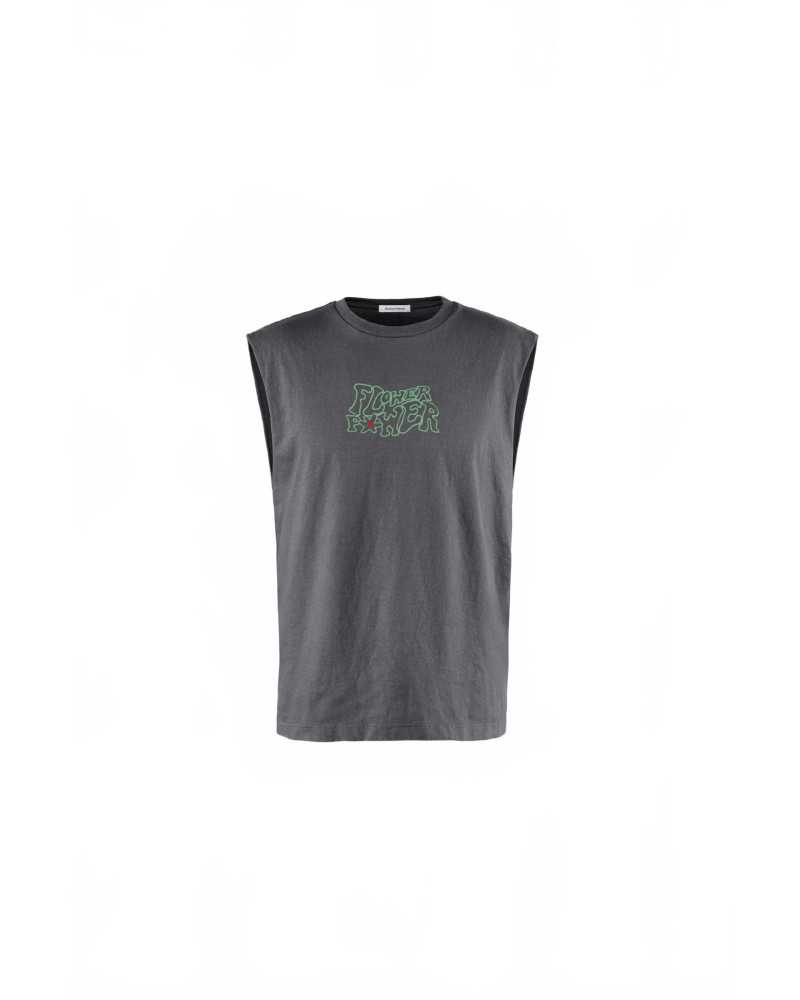 California Cotton Cut-off Tee - District Vision - Flower Power Black California Cotton Cut-off Tee - District Vision - Flower Power Black