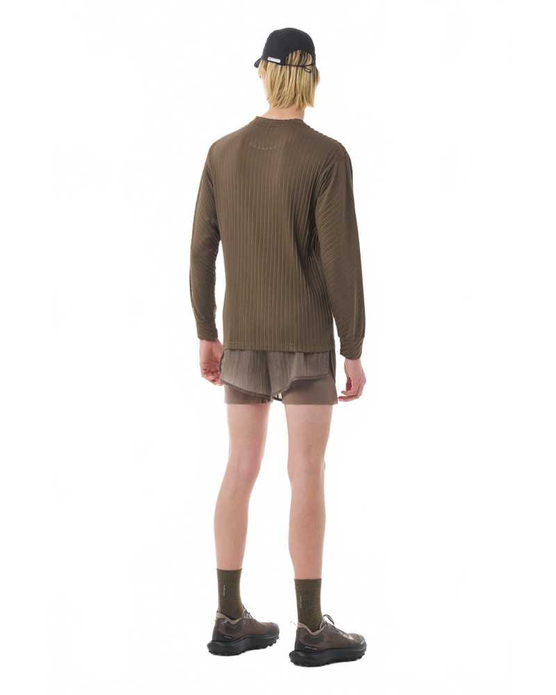 Auralite Pleated Long Tee - Satisfy - Olive Auralite Pleated Long Tee - Satisfy - Olive