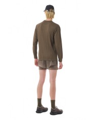 Auralite Pleated Long Tee - Satisfy - Olive Auralite Pleated Long Tee - Satisfy - Olive