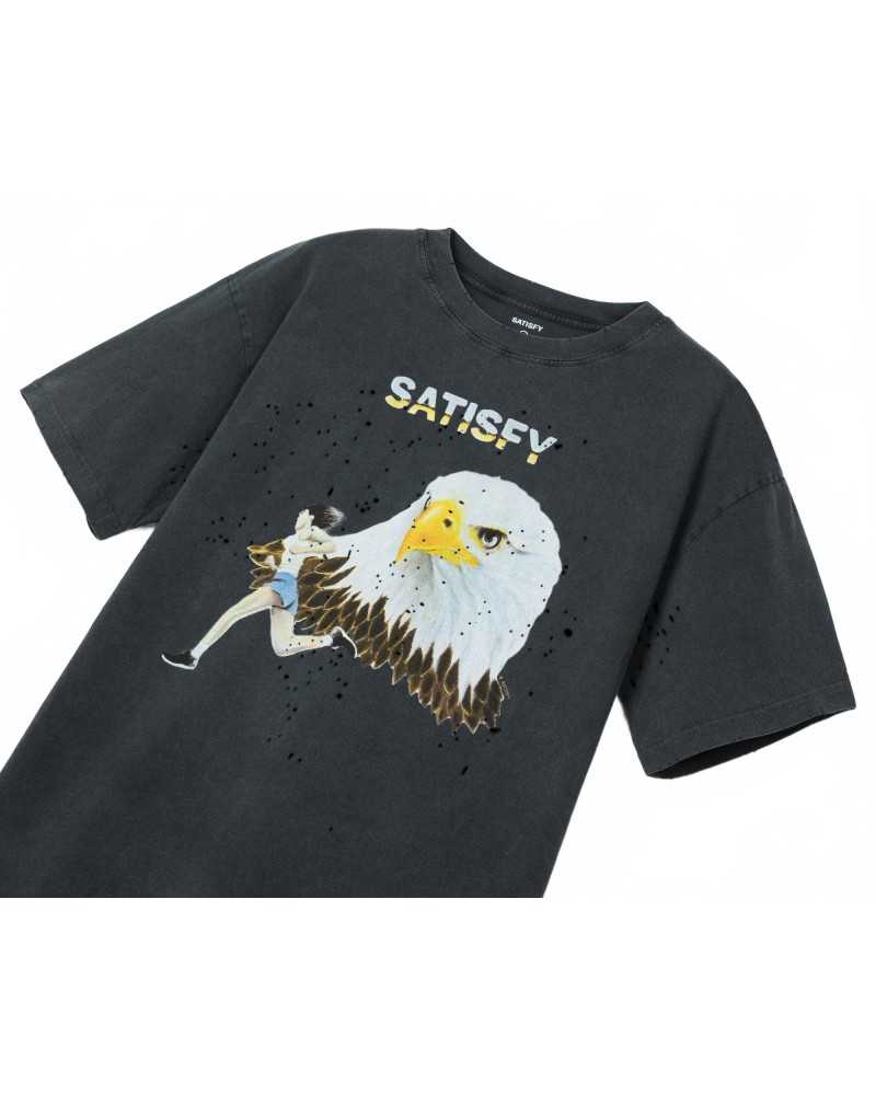 Mothtech T-shirt - Satisfy - Aged Black / Eagle Logo Mothtech T-shirt - Satisfy - Aged Black / Eagle Logo