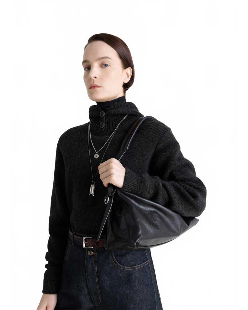 Belted Baguette Bag - Lemaire - Dark Chocolate Belted Baguette Bag - Lemaire - Dark Chocolate