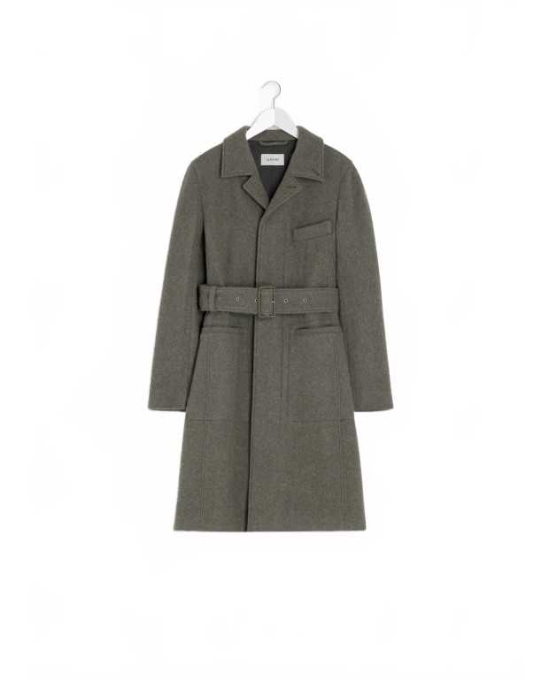 Belted Tailored Coat - Lemaire - Dark Khaki Belted Tailored Coat - Lemaire - Dark Khaki