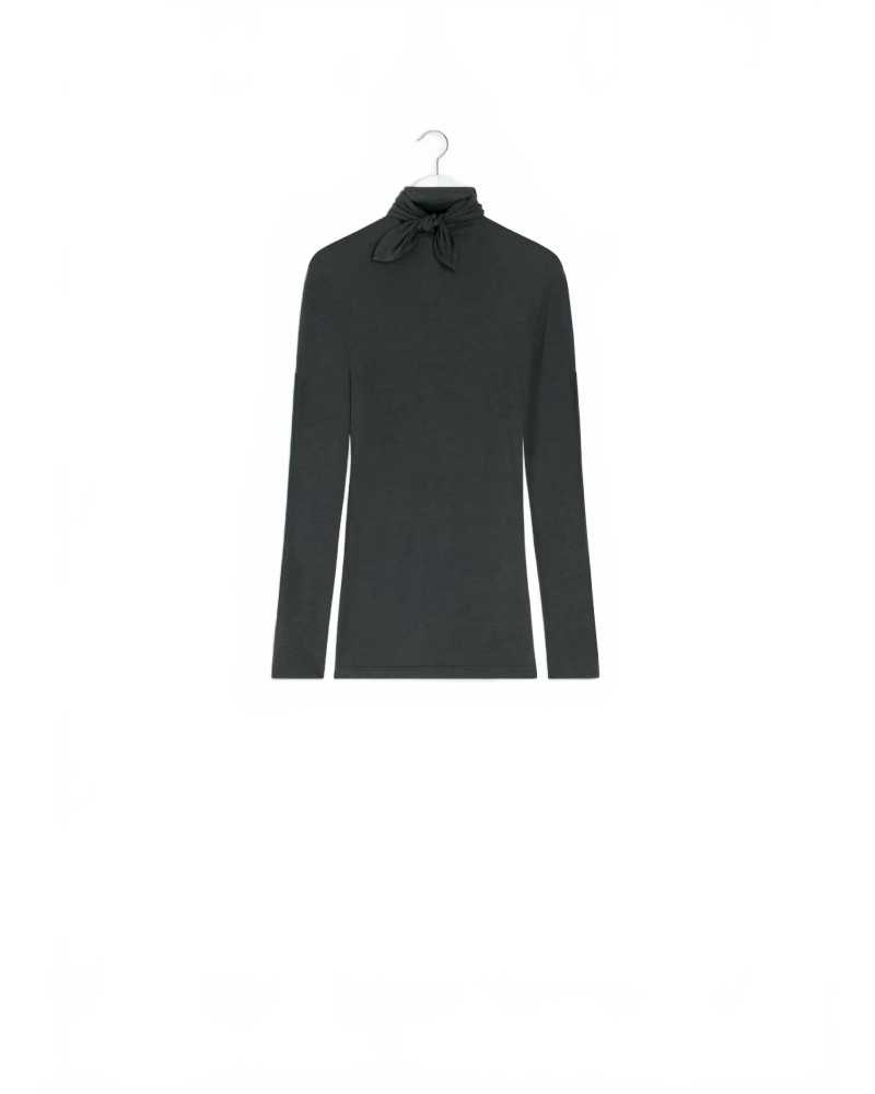 Top With Patches Scarf - Lemaire - Coal Top With Patches Scarf - Lemaire - Coal