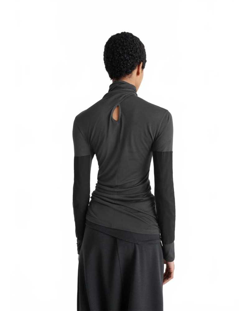 Foulard Top With Patchs - Lemaire - Coal