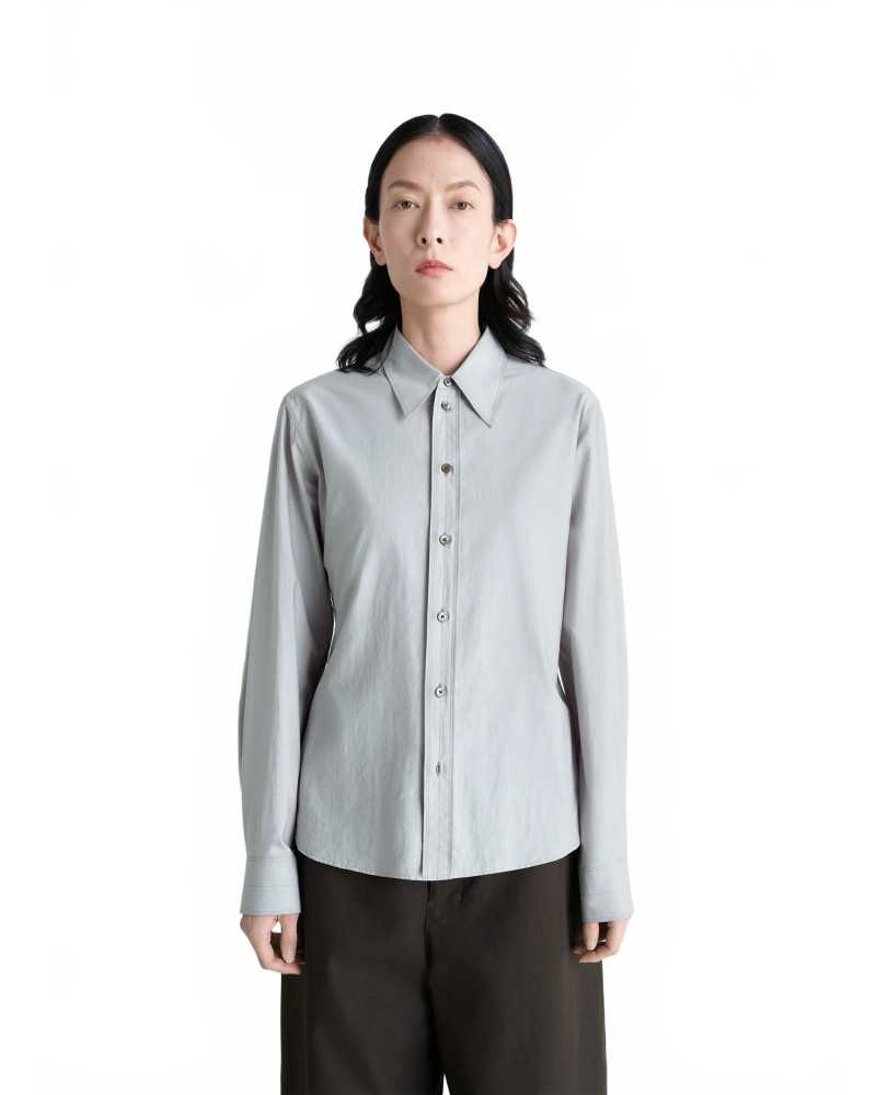 Pointed Collar Shirt - Lemaire - Mist Pointed Collar Shirt - Lemaire - Mist