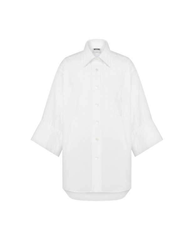 Cotton Poplin Shirt - Moschino - White Cotton Poplin Shirt - Moschino - White