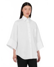 Cotton Poplin Shirt - Moschino - White Cotton Poplin Shirt - Moschino - White