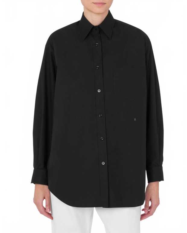 Popelin Stretch Shirt - Moschino - Black Popelin Stretch Shirt - Moschino - Black