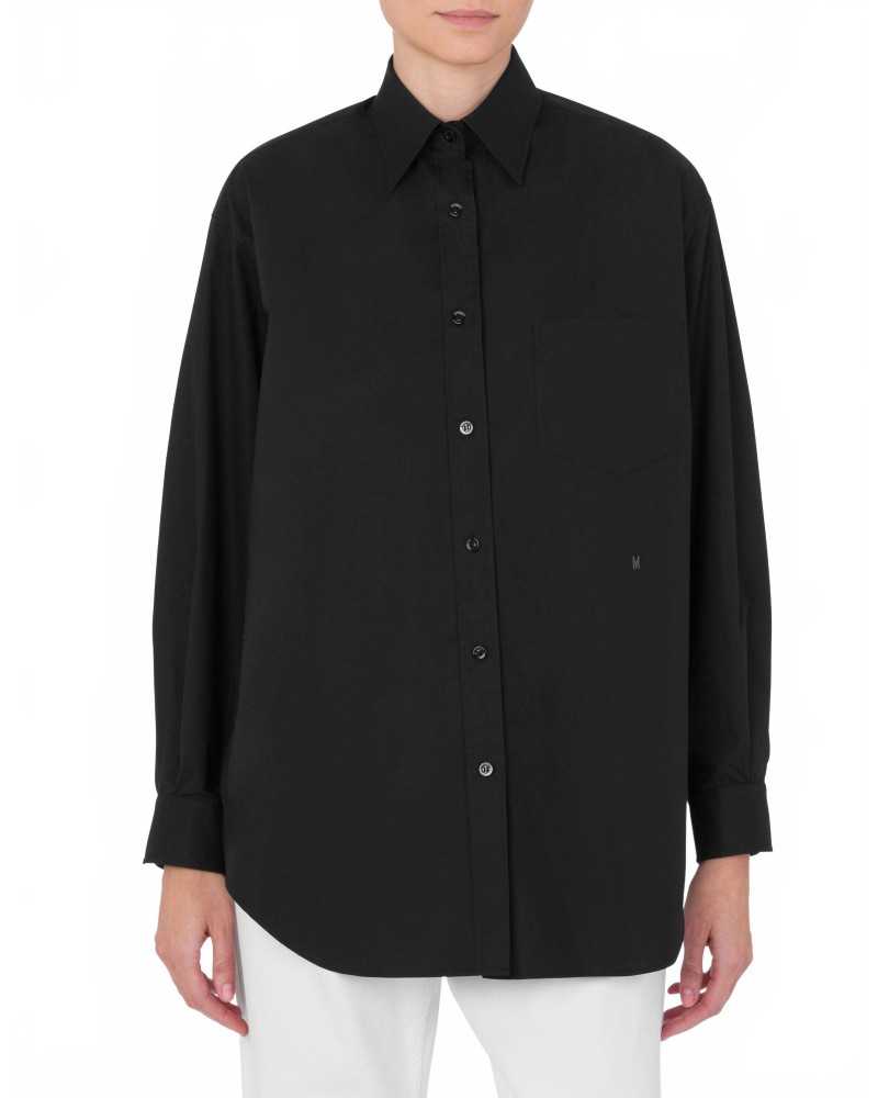 Popelin Stretch Shirt - Moschino - Black
