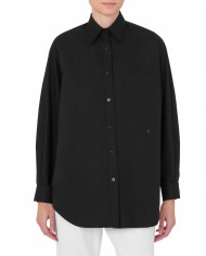 Popelin Stretch Shirt - Moschino - Black