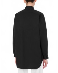 Popelin Stretch Shirt - Moschino - Black