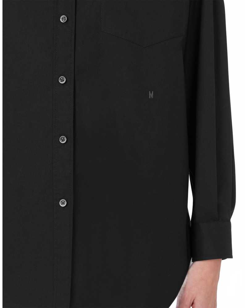 Popelin Stretch Shirt - Moschino - Black