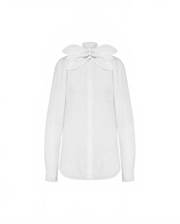 Jacquard Knotted Shirt - Moschino - White Jacquard Knotted Shirt - Moschino - White