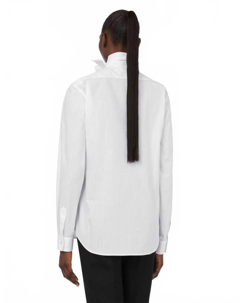 Jacquard Knotted Shirt - Moschino - White