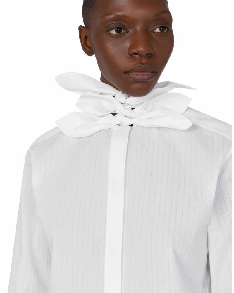 Jacquard Knotted Shirt - Moschino - White