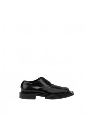 Shiny Calfskin Derby - Moschino - Black