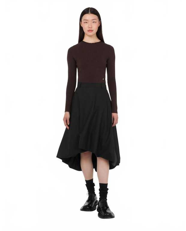 Jupe En Coton Stretch - Moschino - Black Jupe En Coton Stretch - Moschino - Black