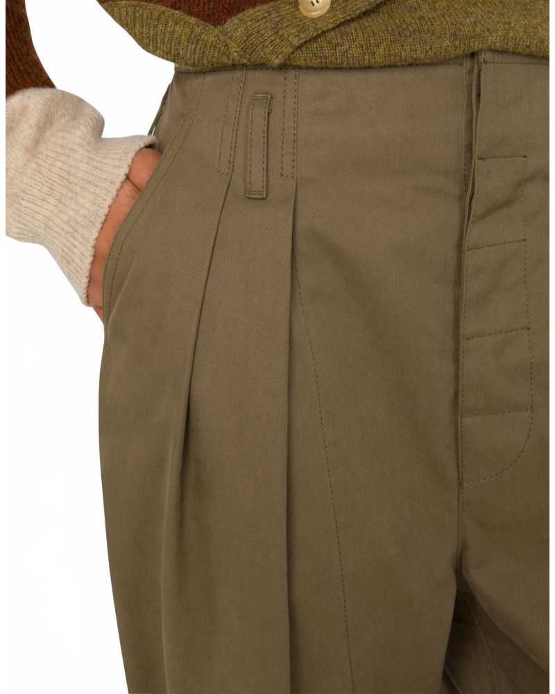 Pantalon Diagonal En Coton - Moschino - Green Pantalon Diagonal En Coton - Moschino - Green