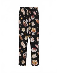 Printed Satin Pants - Moschino - Multi Printed Satin Pants - Moschino - Multi
