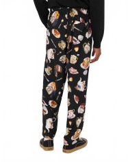 Printed Satin Pants - Moschino - Multi Printed Satin Pants - Moschino - Multi