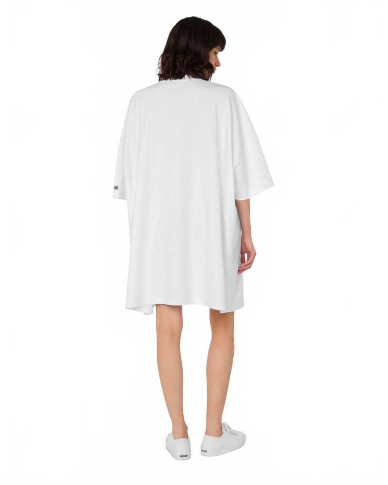 Goose Heavy Cotton Oversized Dress - Moschino - Multi White Goose Heavy Cotton Oversized Dress - Moschino - Multi White