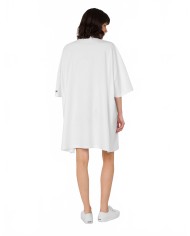 Goose Heavy Cotton Oversized Dress - Moschino - Multi White Goose Heavy Cotton Oversized Dress - Moschino - Multi White