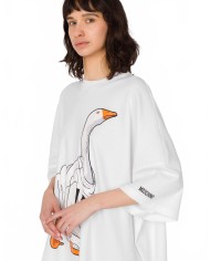 Goose Heavy Cotton Oversized Dress - Moschino - Multi White Goose Heavy Cotton Oversized Dress - Moschino - Multi White