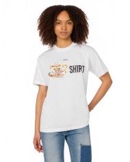 Organic Cotton Jersey Print T-Shirt - Moschino - Multi White Organic Cotton Jersey Print T-Shirt - Moschino - Multi White
