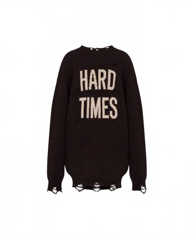 Pull En Laine Shetland - Moschino - Brown Pull En Laine Shetland - Moschino - Brown